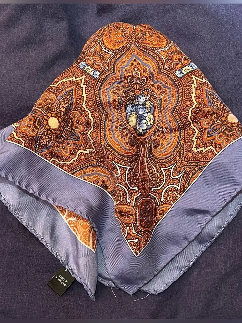Vintage Square Silk Scarf